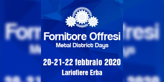 Sei Filtration at FORNITORE OFFRESI – Metal District Days 2020 trade show
